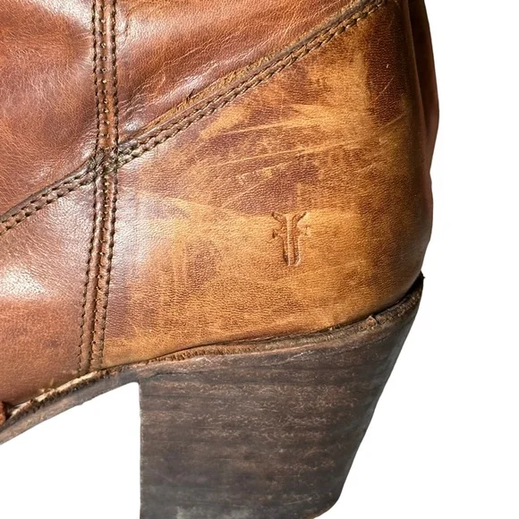 Frye Jackie Button Leather Ankle Boots Size 7.5 - Picture 6 of 16